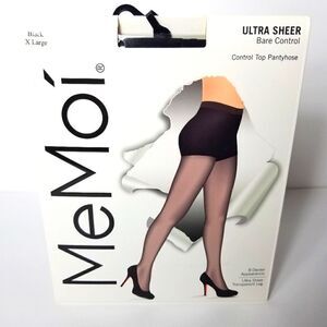 MeMoi Control Top Black Pantyhose